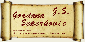 Gordana Šeperković vizit kartica